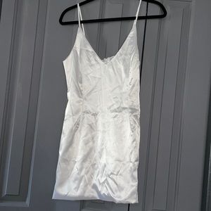 White silky dress